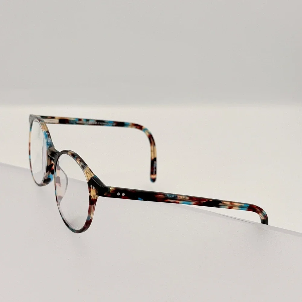 Geek Eyewear Game On 3‎ Round Blue Demi Tortoise Shell Eyeglass Frames 48-18-140